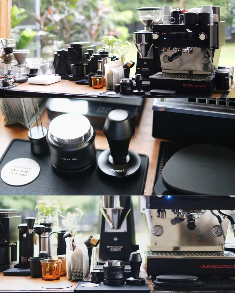 Normcore Espresso Tamping Mat with Corner Edge – Anti-Slip Silicone Coffee Tamper Mat