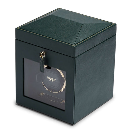 Exquisite British Racing Single Watch Winder by WOLF 1834 - Elegant Automatic Timepiece Maintenance with Storage