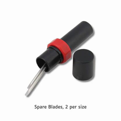 Bergeon 7778 Set of 6 Watchmaking Screwdrivers, Hardened Stainless Steel, Stable base anti-slip film, 6 tubes of blades