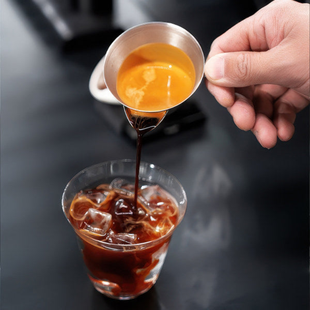 Crema Filter Espresso Measuring Cup 90ml, 304 Stainless Steel, Coffee Shot Cup