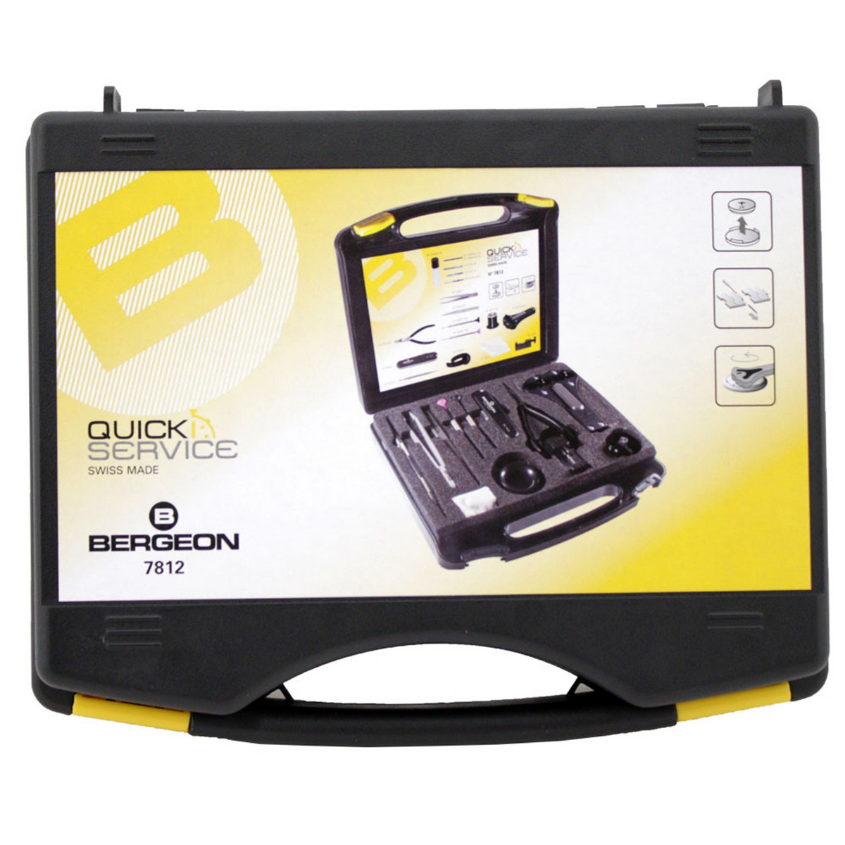 Bergeon 7812 Watchmakers Quick Service Kit, 12 Pieces Set with Carrying Case