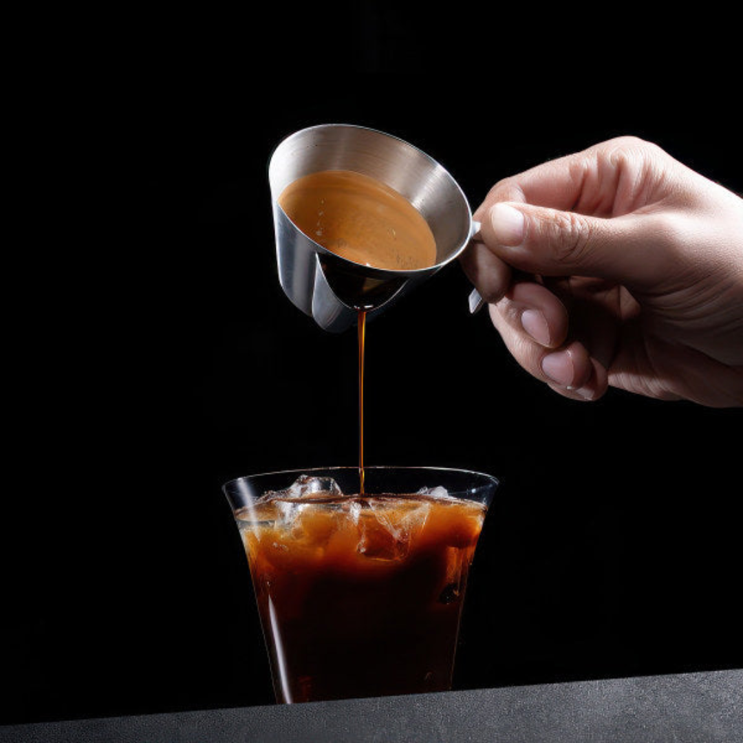 Crema Filter Espresso Measuring Cup 90ml, 304 Stainless Steel, Coffee Shot Cup