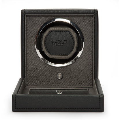 Premium Cub Watch Winder with Protective Cover by WOLF 1834 - Elegant and Efficient Automatic Watch Winding Solution