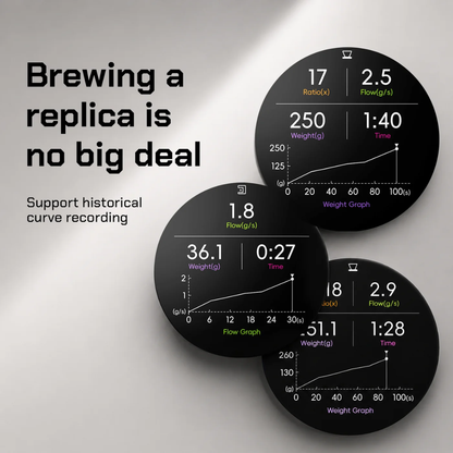 MAVO Lumicurve Smart Coffee Scale, 0.1g Precision, Espresso & Pour Over, Brewing Curve Display