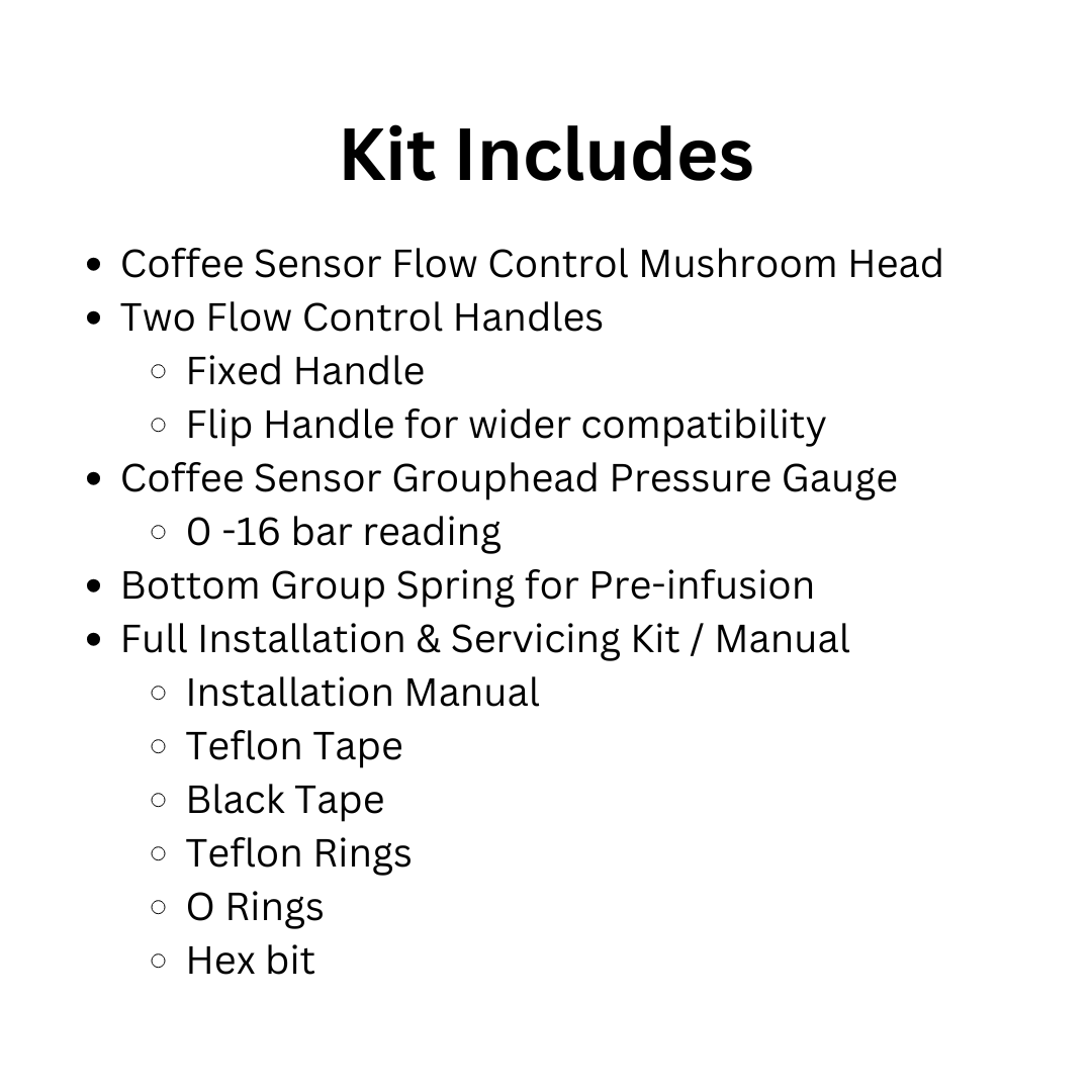 Coffee Sensor Flow Control Device for E61 Groupheads