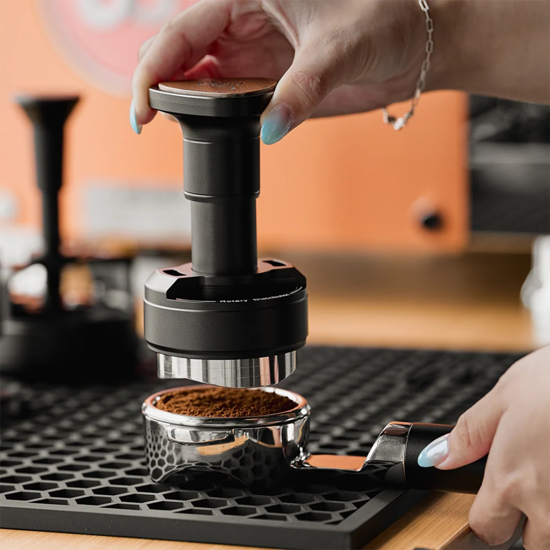 IKAPE UniPress All-in-One Espresso Distributor & Tamper, One-Press Coffee Leveller