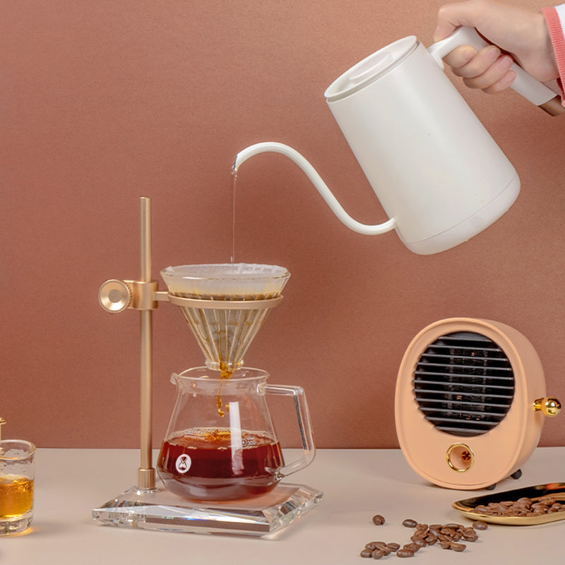 Timemore V60 Coffee Set, V60 Crystal Eye Dripper PCTG, Glass Carafe Server, Black and White, 01 and 02 Size