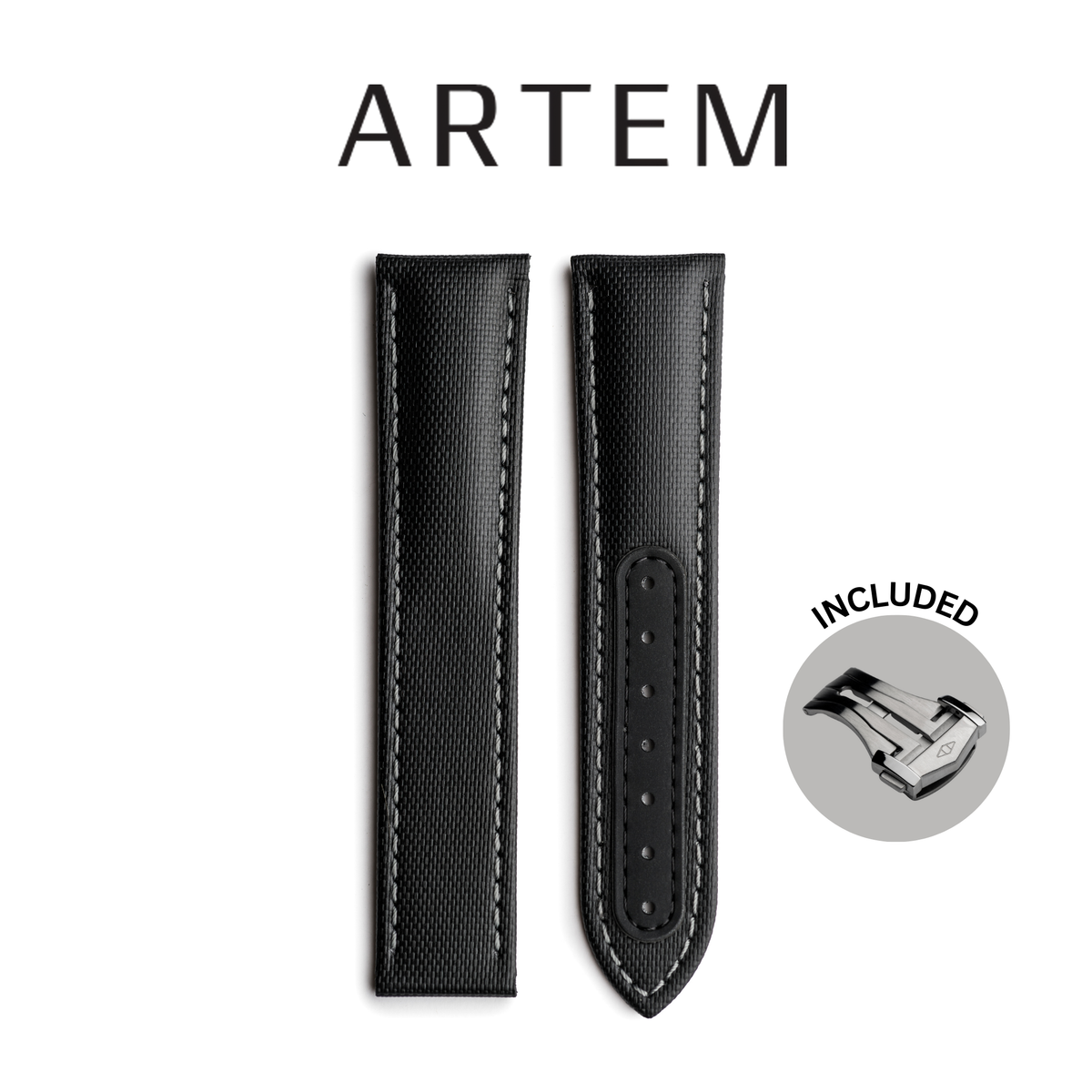 Artem Loop-Less Sailcloth Watch Strap