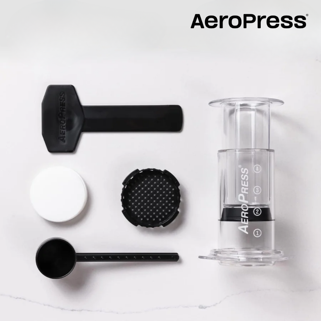 AeroPress® Clear Coffee Maker, 3-in-1 Coffee Press - Full Bodied Flavor Without Grit, Made with Tritan
