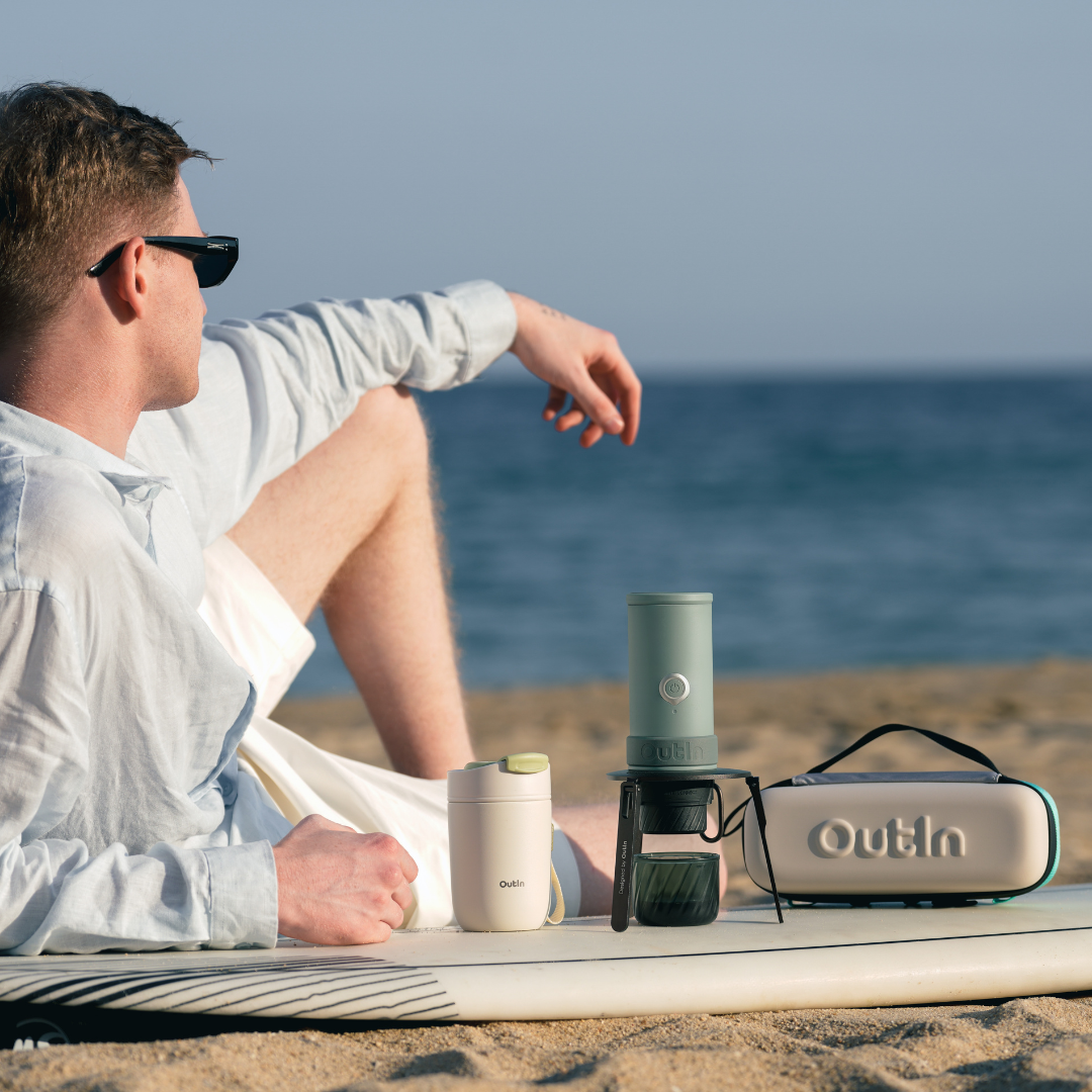 Outin Nano Portable Espresso Maker & EVA Carry Case Bundle - Outdoor Coffee Kit