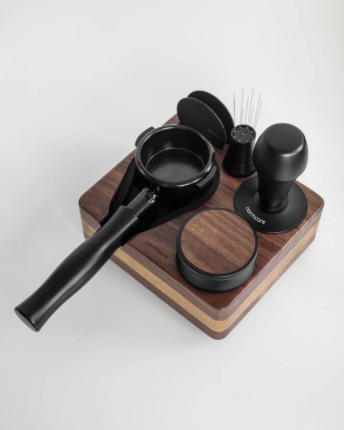 Normcore Wooden Compact Espresso Tamping Station: Durable Coffee Tamper Mat