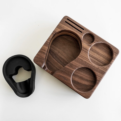 Normcore Wooden Compact Espresso Tamping Station: Durable Coffee Tamper Mat