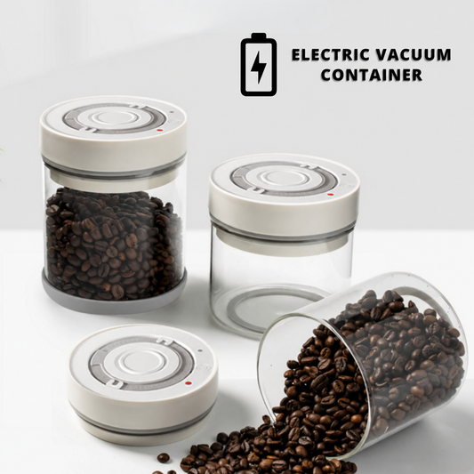 Electric Vacuum Container Canister for Coffee Beans, 6 Months Battery Life, One Touch Activation, USB Charging