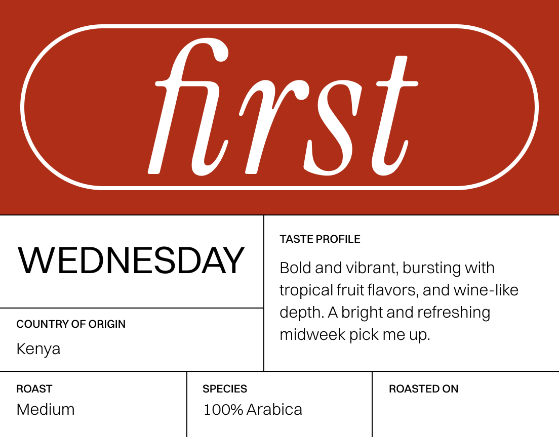 Wednesday - Kenya Coffee Beans