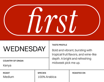 Wednesday - Kenya Coffee Beans