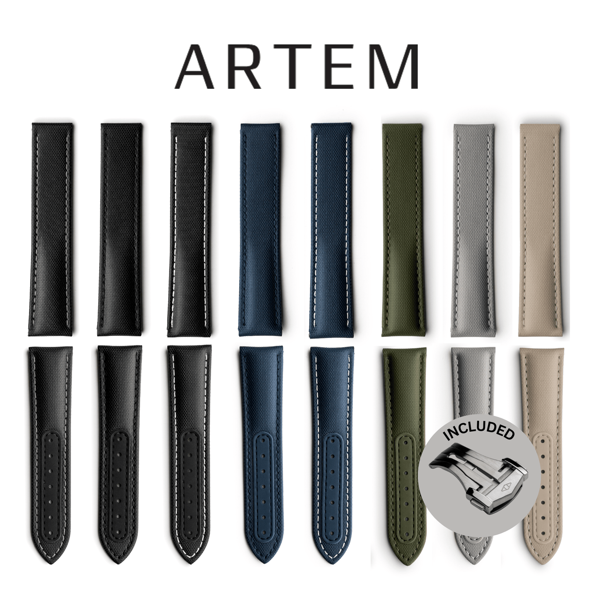 Artem Loop-Less Sailcloth Watch Strap