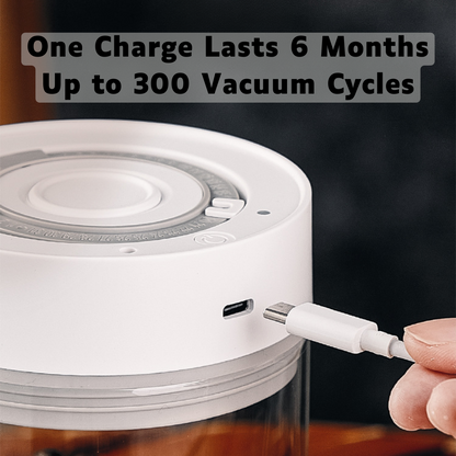 Electric Vacuum Container Canister for Coffee Beans, 6 Months Battery Life, One Touch Activation, USB Charging