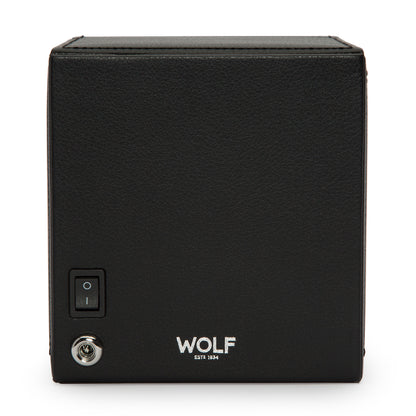 Premium Cub Watch Winder with Protective Cover by WOLF 1834 - Elegant and Efficient Automatic Watch Winding Solution