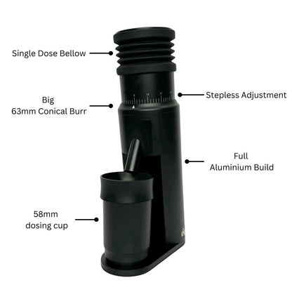 63mm Conical Burr Single Dose Espresso Grinder IT-M63
