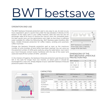 BWT Bestsave M (100L) - Espresso Machine Water Tank Filter