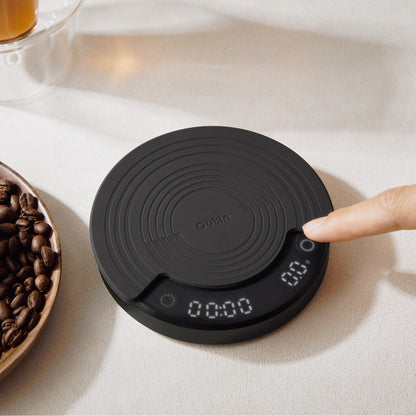 Outin Claro Smart Coffee Scale – Compact, Precise, Rechargeable with Brew Modes & Protective Case