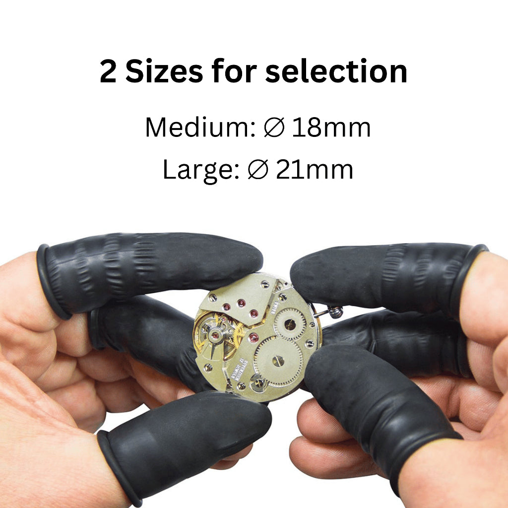 Bergeon 7968 Antistatic Latex Finger Cots for Watchmaking