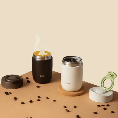 Outin Travel Tumbler 350ml - 316L Stainless Steel, Vacuum Insulated, Hot & Cold Bottle