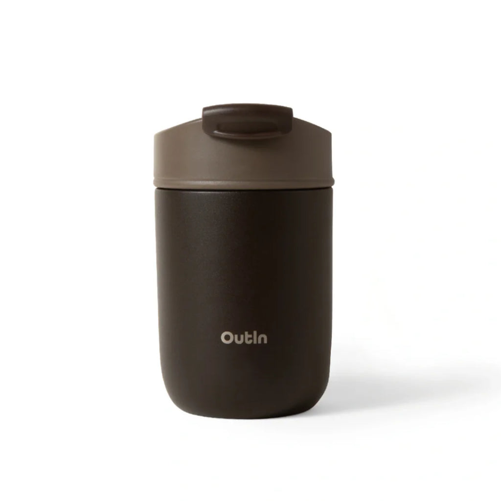 Outin Travel Tumbler 350ml - 316L Stainless Steel, Vacuum Insulated, Hot & Cold Bottle