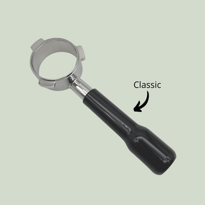 54mm/58mm Bottomless Portafilter Wooden Handle Compatible with Breville Machine Barista Pro Barista Express Oracle - Watch&Puck