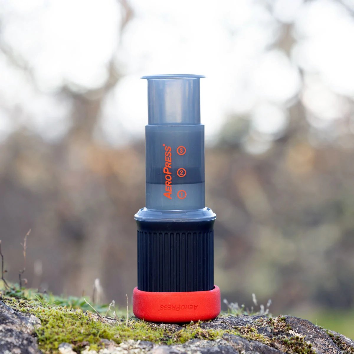 AeroPress® Go Coffee Maker, Portable Travel Coffee Press, 1-3 Cups - Makes Delicious Coffee, Espresso and Cold Brew in 1 Minute - Watch&Puck