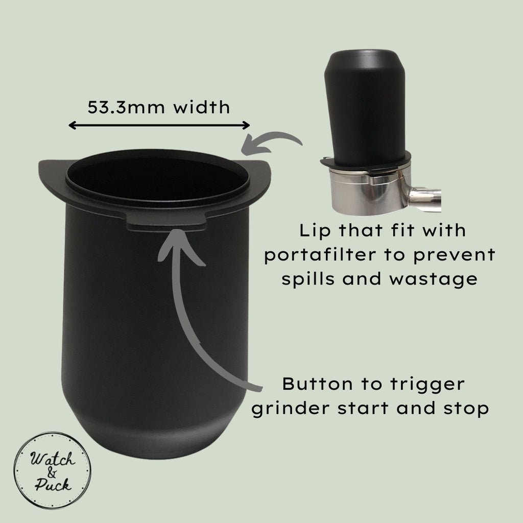 Breville 870/878/880 Dosing Cup Funnel 53mm 54mm for Coffee Grinder Powder Feeder Aluminium Espresso Machine - Watch&Puck