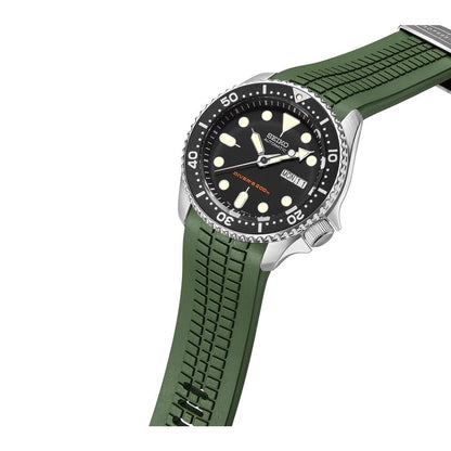 Crafter Blue Curved End Rubber Strap for Seiko SKX / Seiko 6 Sports (CB11) - Watch&Puck