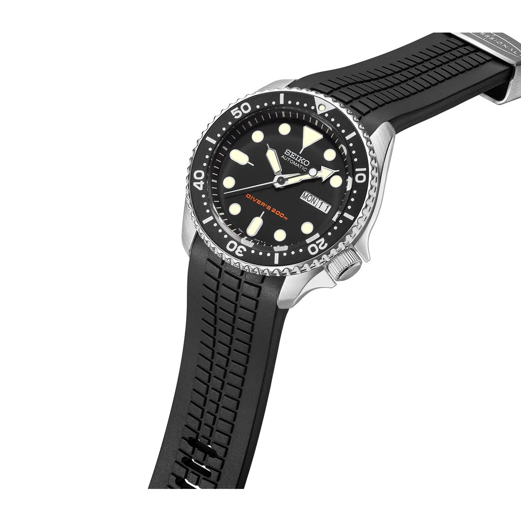 Crafter Blue Curved End Rubber Strap for Seiko SKX / Seiko 6 Sports (CB11) - Watch&Puck