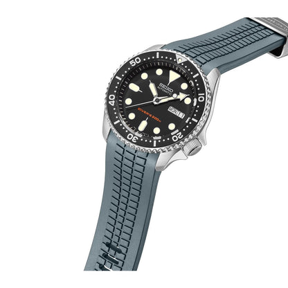 Crafter Blue Curved End Rubber Strap for Seiko SKX / Seiko 6 Sports (CB11) - Watch&Puck
