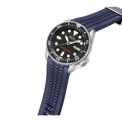 Crafter Blue Curved End Rubber Strap for Seiko SKX / Seiko 6 Sports (CB11) - Watch&Puck