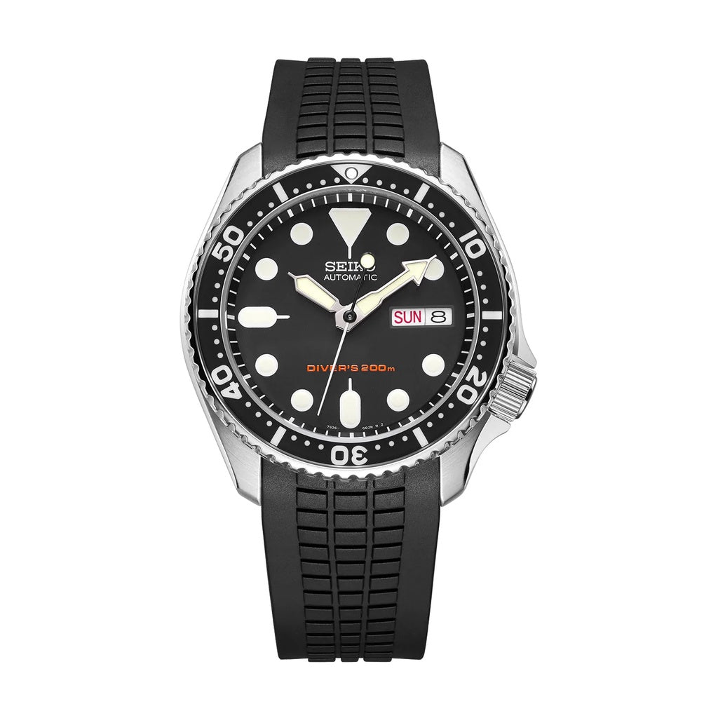 Crafter Blue Curved End Rubber Strap for Seiko SKX / Seiko 6 Sports (CB11) - Watch&Puck