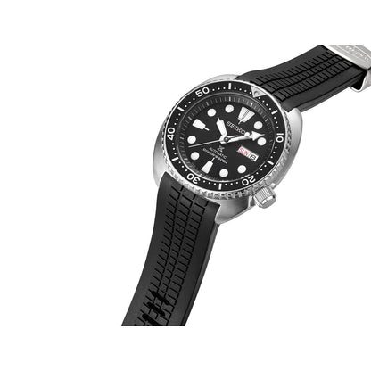 Crafter Blue Curved End Rubber Strap For Seiko Turtle (CB12) - Watch&Puck