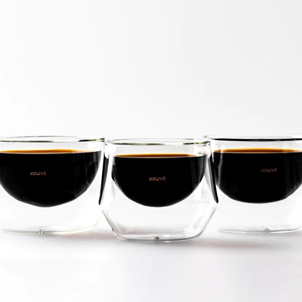 Kruve IMAGINE Milk Glass for Coffee Latte Art, Cappuccino, Insulated Double Wall, Hand-blown borosilicate glass