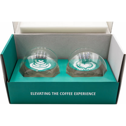 Kruve IMAGINE Milk Glass for Coffee Latte Art, Cappuccino, Insulated Double Wall, Hand-blown borosilicate glass