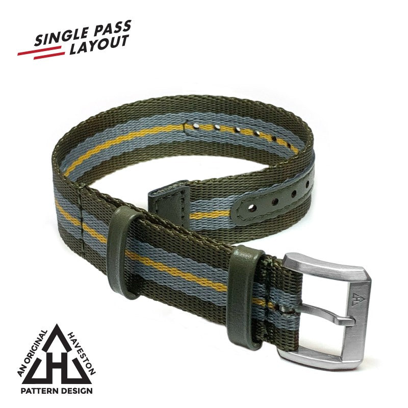 Haveston Service Series Nylon Watch Strap, 20mm, 22mm, A2 enhanced version, Heavy Weave Polyamide