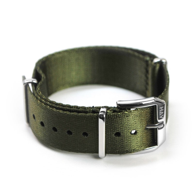 Haveston Parade Series Nylon Watch Strap, 20mm, 22mm, Nato Strap, Stainless Steel Buckle, Ultra fine weave polyamide