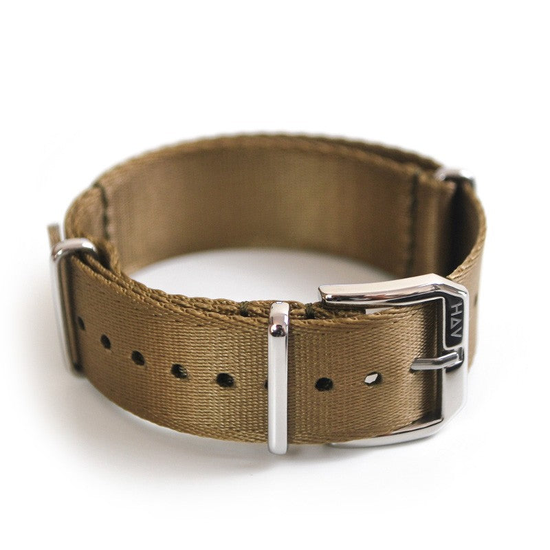 Haveston Parade Series Nylon Watch Strap, 20mm, 22mm, Nato Strap, Stainless Steel Buckle, Ultra fine weave polyamide