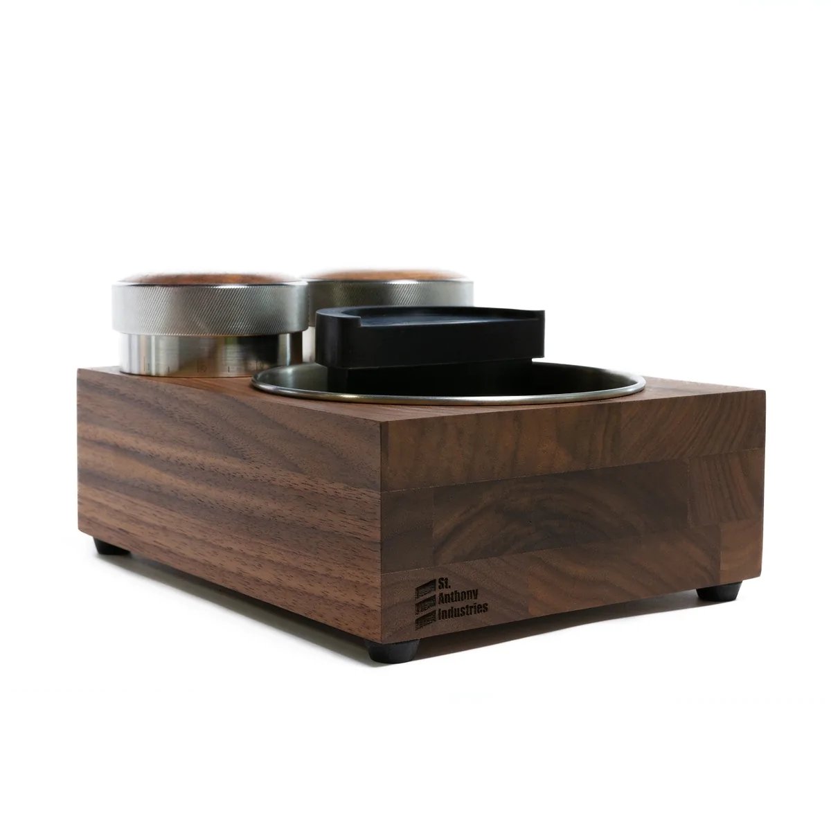The Bloc Espresso Knock Box + Tamp Station, Compatible with 53mm and 58mm portafilter - Watch&Puck