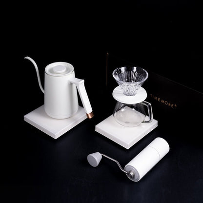 Timemore C3 Advance Gift Box All in One, C3 Grinder, Electric Kettle, Server, Basic Plus Scale, Filter, Dripper, Brush - Watch&Puck