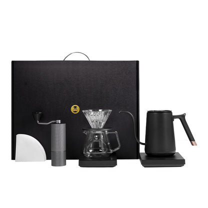 Timemore C3 Advance Gift Box All in One, C3 Grinder, Electric Kettle, Server, Basic Plus Scale, Filter, Dripper, Brush - Watch&Puck