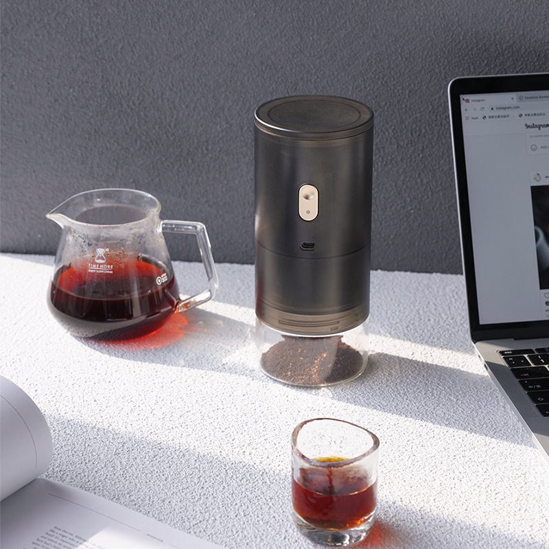 Timemore Grinder Go Electric Coffee Grinder Capacity 60g with E&B Stainless Steel Conical Burr, Adjustable Setting - Watch&Puck