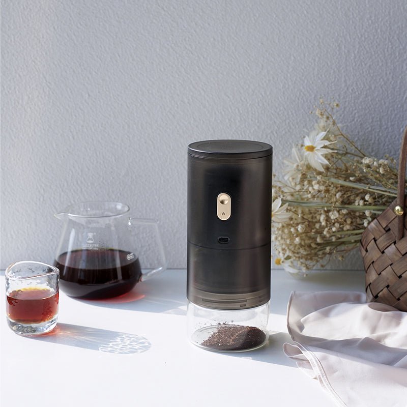 Timemore Grinder Go Electric Coffee Grinder Capacity 60g with E&B Stainless Steel Conical Burr, Adjustable Setting - Watch&Puck